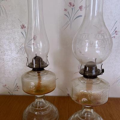 Pair of Vintage Oil Lamps