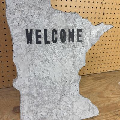 Minnesota State Welcome Sign - Cement - Outdoor Art 
