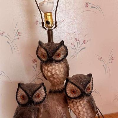 Three Owl Table Lamp 