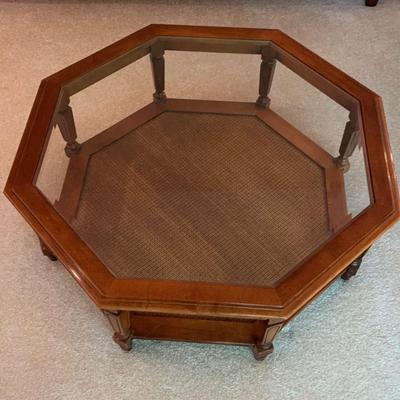 Glass Topped Coffee Table