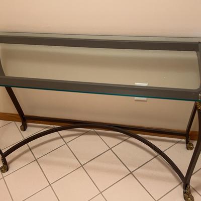 Glass Top Entryway "Drop" Table