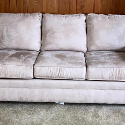 Broyhill Tan Microsuede Couch #2