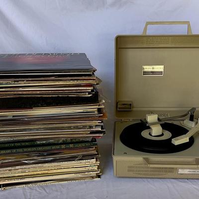 Vintage Record Player & Vinyls