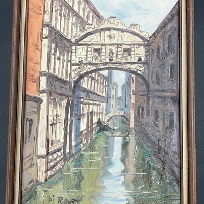 Unknown Artist Original Canal Painting