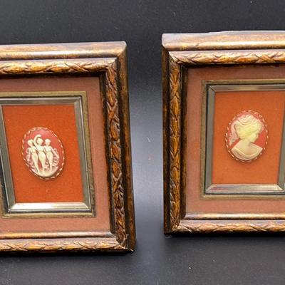 Pair of Coral Cameos