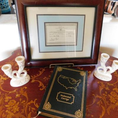 Sale Photo Thumbnail #45: Easton Press Leather Bound First Edition "Undaunted Courage'" Signed with author Stephen E Ambrose.