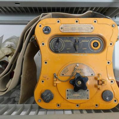 Sale Photo Thumbnail #200: Gibson Girl SCR-587 Survival radio transmitter. Hand crank design, WW11 Air Force and Armp equipment.