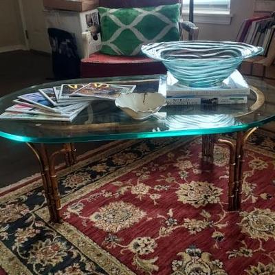Sale Photo Thumbnail #5: glass topped coffee table