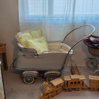 Antique baby stroller