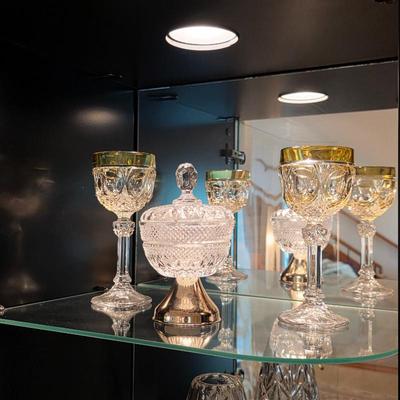 Sale Photo Thumbnail #57: Vintage Baccarat crystal glasses