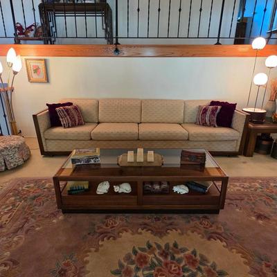 Mid century vintage sofa and coffee table