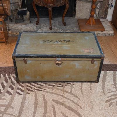 WWII military footlocker