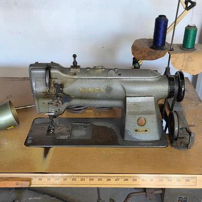 Sale Photo Thumbnail #175: Singer commercial 211W155 leather sewing machine (upholstery shop)