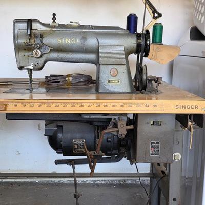 Sale Photo Thumbnail #176: Singer commercial 211W155 leather sewing machine (upholstery shop)