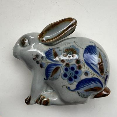 Lot #178 - Ken Edwards El Palomar Folk Art Pottery Bunny Rabbit Figurine Ceramic Tonala Mexico