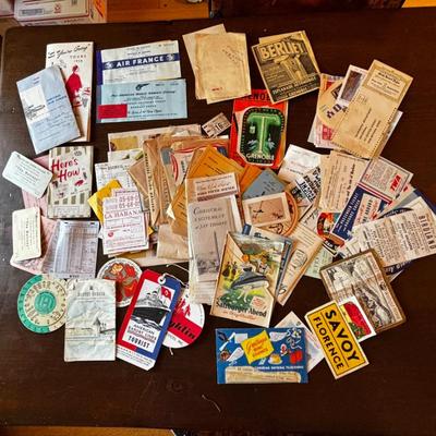 Lot #215 - Vintage Travel Ephemera Lot