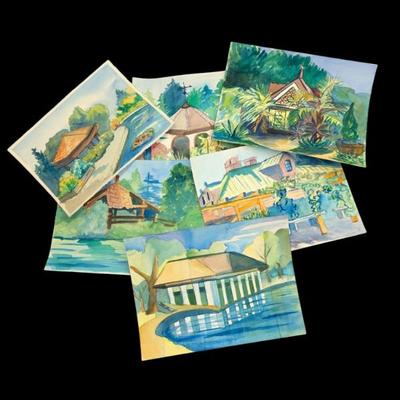 Lot #42 - Watercolors by Bob Satterlee