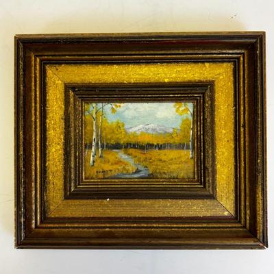 Lot #30 - Aspen Forest Oil on Board Painting by Henderson
