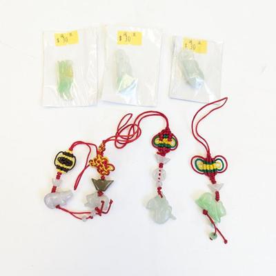 Lot #74 - Lot of 7 Jade and Decorative Charms