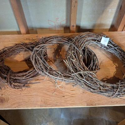 Lot #238 - Lot of 3 Grapevine Wreaths