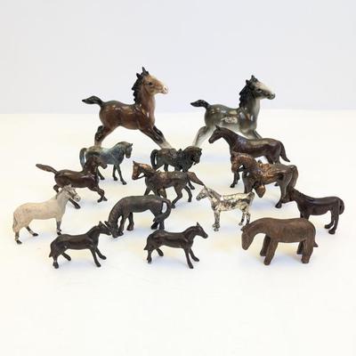 Lot #70 - Horse Figurines Collection, Including Robert Simmons Porcelain Horses