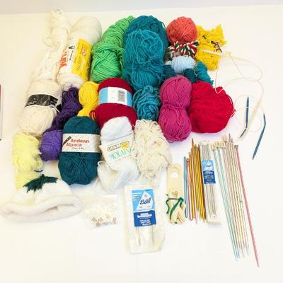 Lot #129 - Yarn and Knitting Supplies Lot