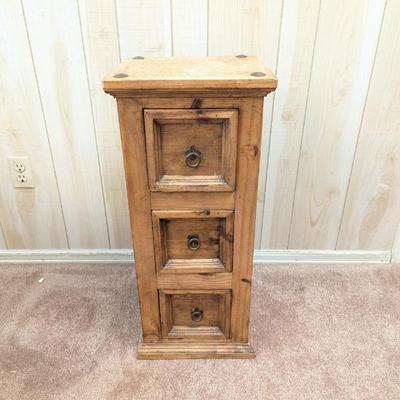 Lot #60 - Vintage Wooden Three-Drawer Chest