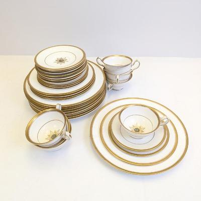 Lot #107 - Royal Crown Derby England Blue Star of Eden China Set