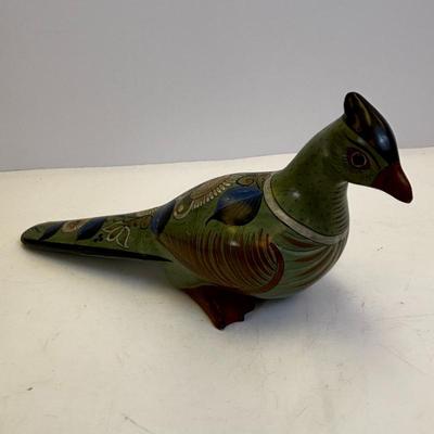 Lot #27 - Tonala Mexico Handpainted Clay Bird
