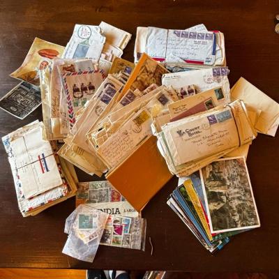 Lot #216 - Vintage Letter, Postcard & Stamp Collection