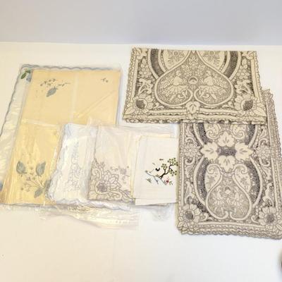 Lot #125 - Vintage Hand-Embroidered Table Linen Sets