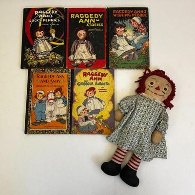 Lot #7 - Vintage 1st Edition Raggedy Ann Books & Doll Collection