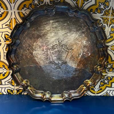 Lot #144 - 14" Silver Plated Tray For 1921 Championship Flight Presented by Denver Resident C MacA Willcox - Golf Memorabilia