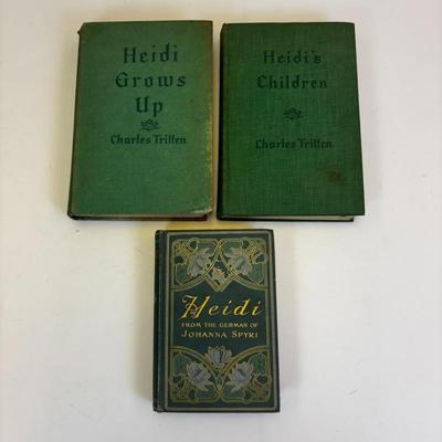 Lot #10 - Antique 1901 Heidi Book Plus 1938 & 1939 Sequels