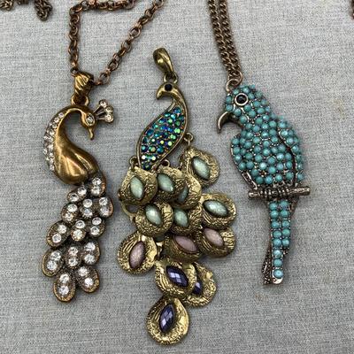 Bold and Beautiful peacock and parrot jewelry