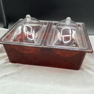 MCM buffet server, lucite