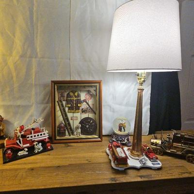 2 Firetruck Music Boxes, Lamp And More