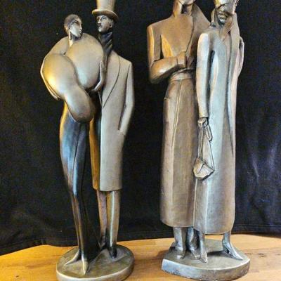 Pair Of Art Deco Austin Production Sculptures 