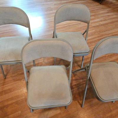 Beautiful  Beige Padded Folding  Chairs 