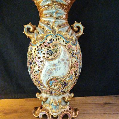 Incredible Fischer Porcelain  Vase
