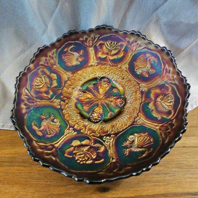 Beautiful Fenton, Carnival Glass, Dragon and Lotus Bowl