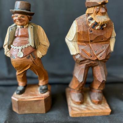 Hand-Carved Italian Folk Figurines 