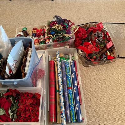 Christmas Wrapping & Decor Lot