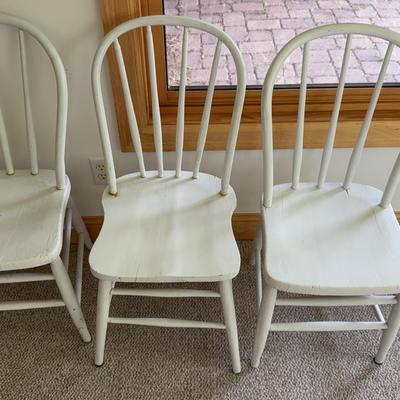 Antique White Wooden Chairs