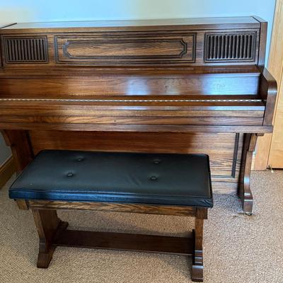 Kincaid Conservatory 1970's Upright Piano & Original Bench