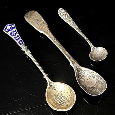 Silver Demitasse Spoons with 800 Silver, Hallmarked