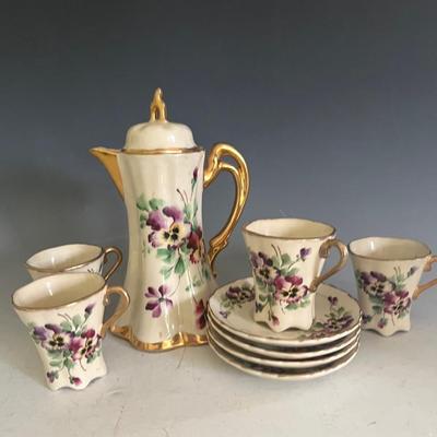 Antique Chocolate Pot Set, Possibly Early Nippon