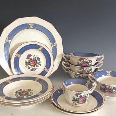 Booth’s Ceylon Ivory China, Partial Set, Antique 