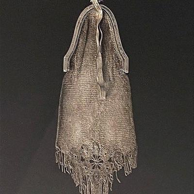 Edwardian Era Silver Chain Mesh Bag