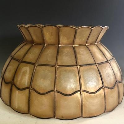Capiz Shell Lamp Shade, Vintage 